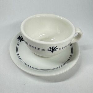 Vintage AVCO China OES / Eastern Star Cup & Saucer Set Vitrified Restaurant Ware